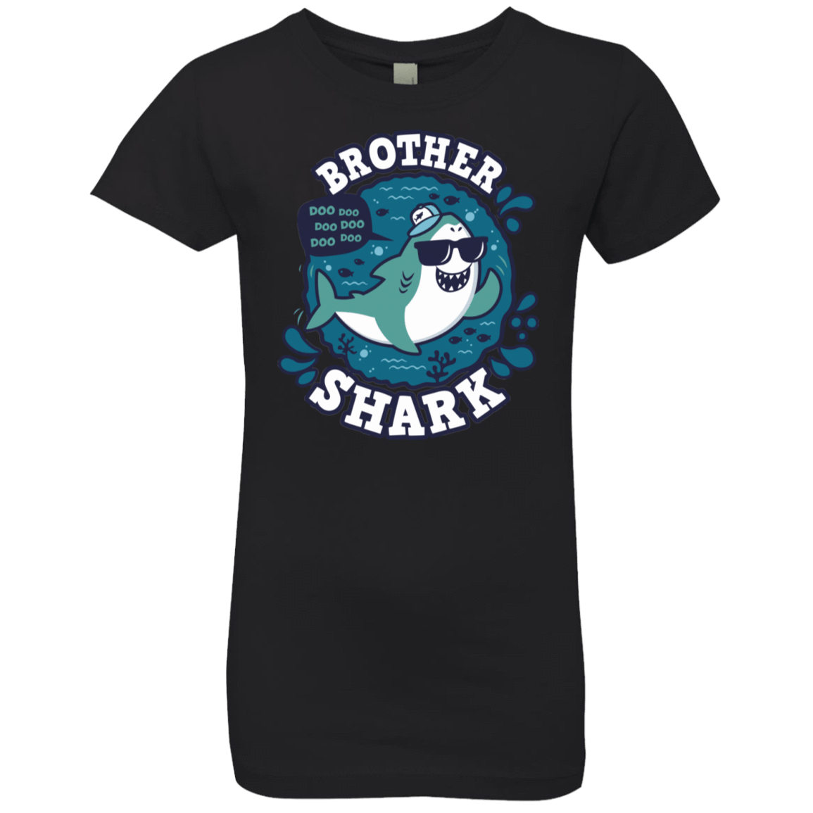T-Shirts Black / YXS Shark Family trazo - Brother Girls Premium T-Shirt