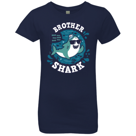 T-Shirts Midnight Navy / YXS Shark Family trazo - Brother Girls Premium T-Shirt