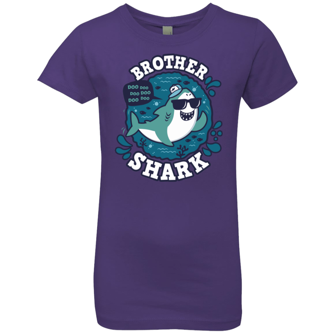 T-Shirts Purple Rush / YXS Shark Family trazo - Brother Girls Premium T-Shirt