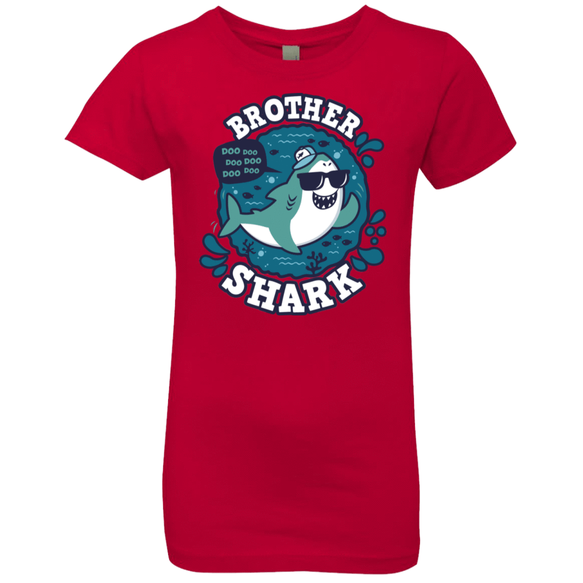 T-Shirts Red / YXS Shark Family trazo - Brother Girls Premium T-Shirt