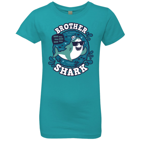 T-Shirts Tahiti Blue / YXS Shark Family trazo - Brother Girls Premium T-Shirt