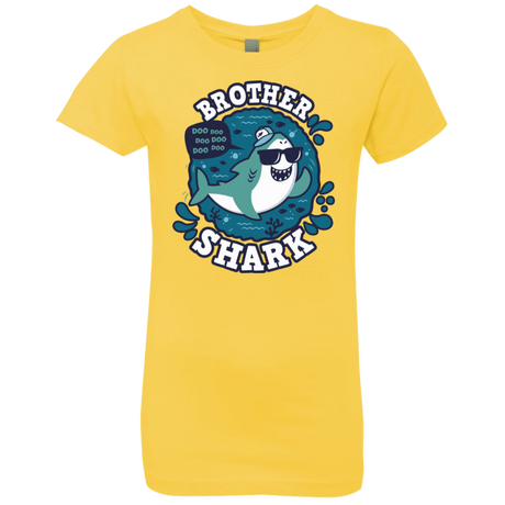 T-Shirts Vibrant Yellow / YXS Shark Family trazo - Brother Girls Premium T-Shirt