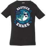 T-Shirts Black / 6 Months Shark Family trazo - Brother Infant Premium T-Shirt