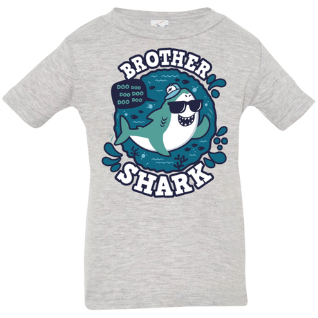 T-Shirts Heather Grey / 6 Months Shark Family trazo - Brother Infant Premium T-Shirt