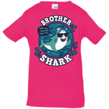 T-Shirts Hot Pink / 6 Months Shark Family trazo - Brother Infant Premium T-Shirt