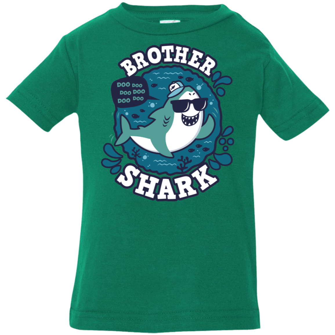 T-Shirts Kelly / 6 Months Shark Family trazo - Brother Infant Premium T-Shirt