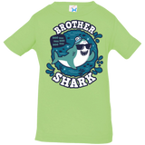 T-Shirts Key Lime / 6 Months Shark Family trazo - Brother Infant Premium T-Shirt