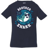 T-Shirts Navy / 6 Months Shark Family trazo - Brother Infant Premium T-Shirt