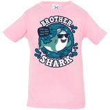 T-Shirts Pink / 6 Months Shark Family trazo - Brother Infant Premium T-Shirt