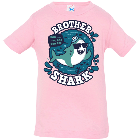 T-Shirts Pink / 6 Months Shark Family trazo - Brother Infant Premium T-Shirt