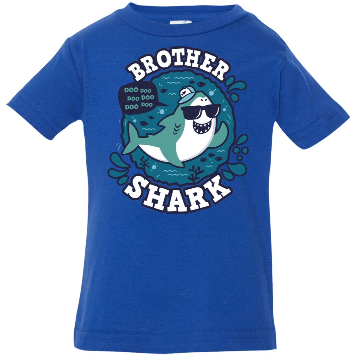 T-Shirts Royal / 6 Months Shark Family trazo - Brother Infant Premium T-Shirt