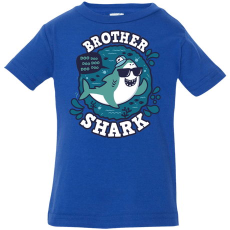 T-Shirts Royal / 6 Months Shark Family trazo - Brother Infant Premium T-Shirt