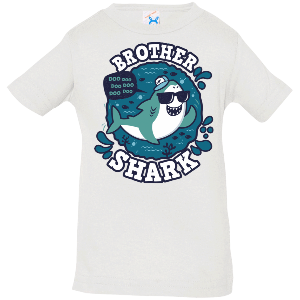 T-Shirts White / 6 Months Shark Family trazo - Brother Infant Premium T-Shirt