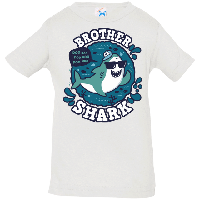 T-Shirts White / 6 Months Shark Family trazo - Brother Infant Premium T-Shirt