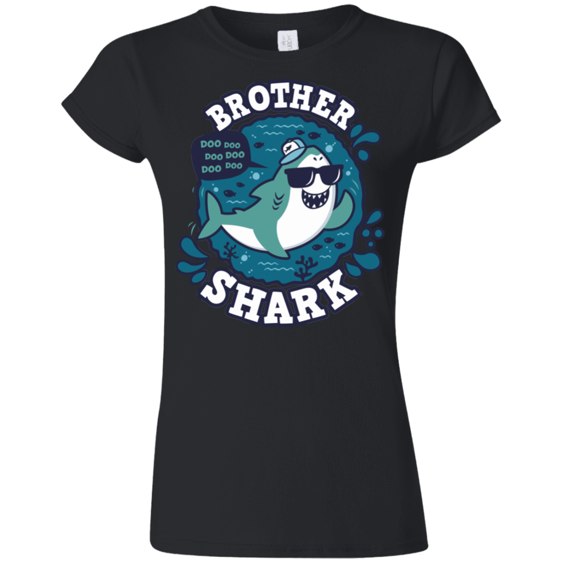 T-Shirts Black / S Shark Family trazo - Brother Junior Slimmer-Fit T-Shirt