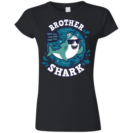 T-Shirts Black / S Shark Family trazo - Brother Junior Slimmer-Fit T-Shirt