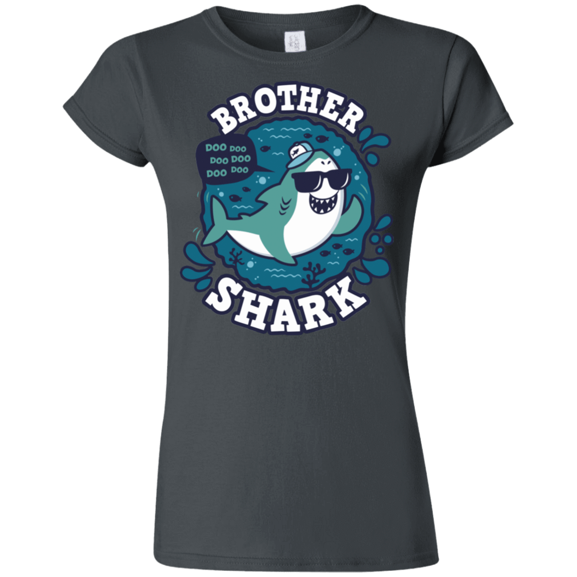 T-Shirts Charcoal / S Shark Family trazo - Brother Junior Slimmer-Fit T-Shirt