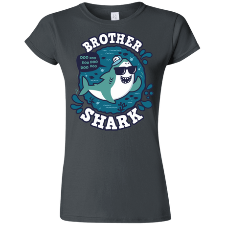 T-Shirts Charcoal / S Shark Family trazo - Brother Junior Slimmer-Fit T-Shirt