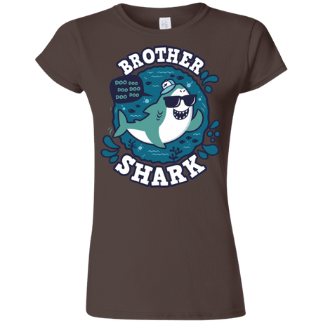 T-Shirts Dark Chocolate / S Shark Family trazo - Brother Junior Slimmer-Fit T-Shirt