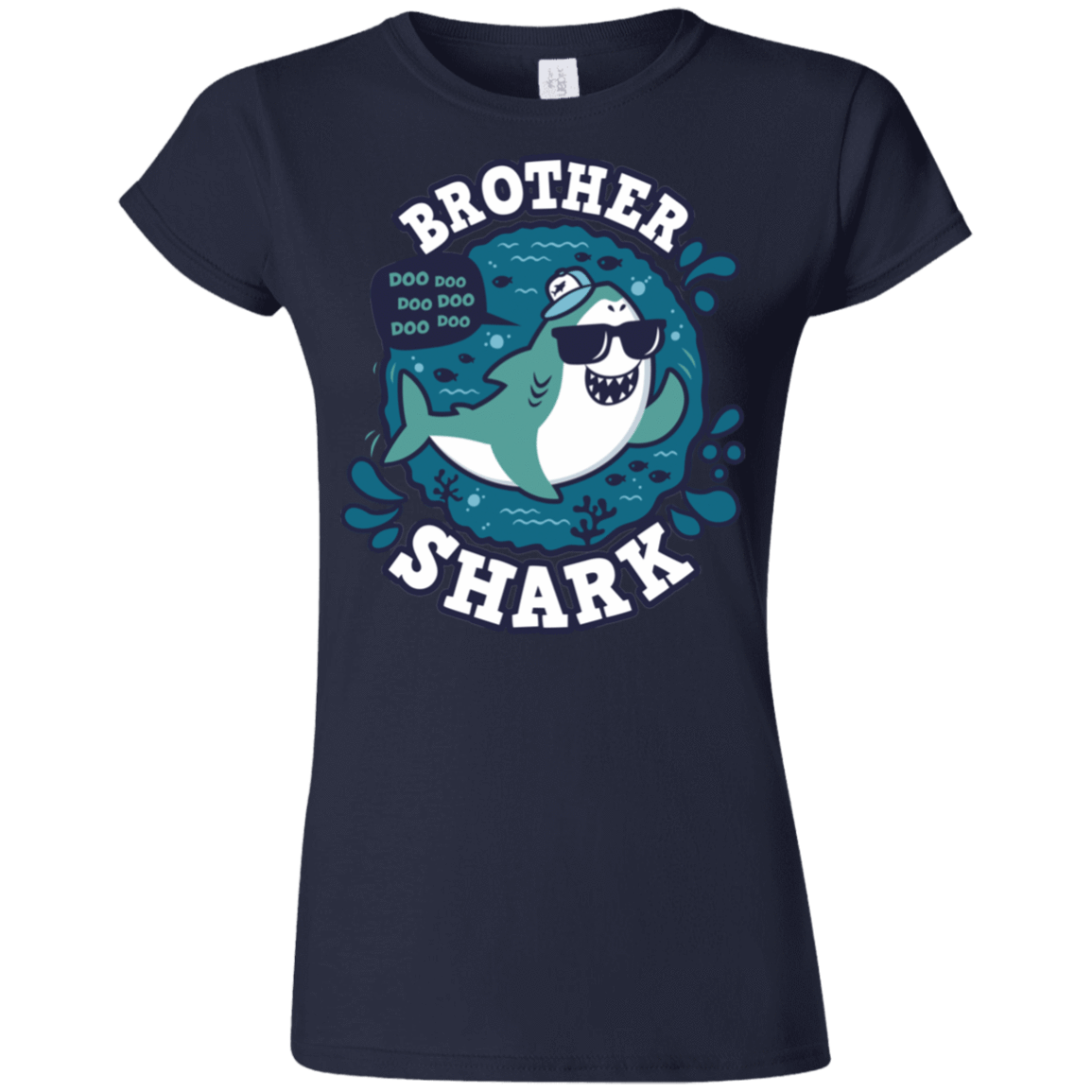 T-Shirts Navy / S Shark Family trazo - Brother Junior Slimmer-Fit T-Shirt