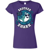 T-Shirts Purple / S Shark Family trazo - Brother Junior Slimmer-Fit T-Shirt