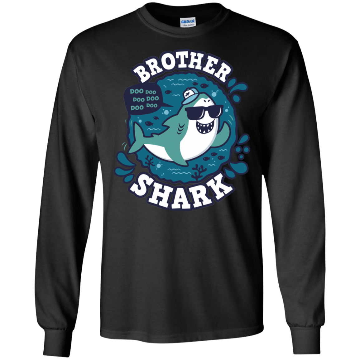 T-Shirts Black / S Shark Family trazo - Brother Men's Long Sleeve T-Shirt