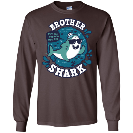 T-Shirts Dark Chocolate / S Shark Family trazo - Brother Men's Long Sleeve T-Shirt