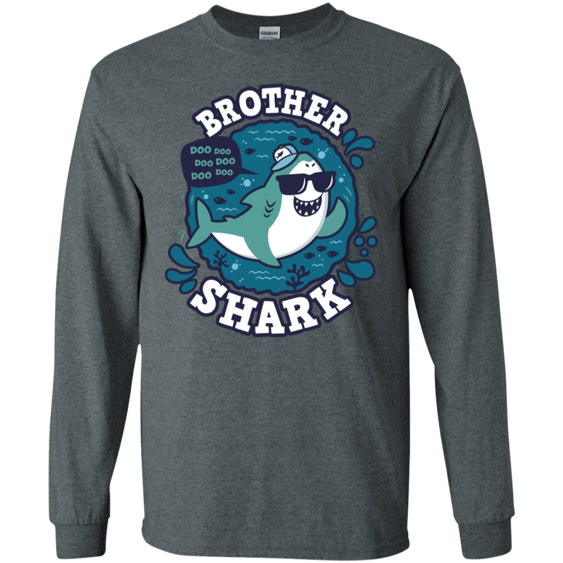 T-Shirts Dark Heather / S Shark Family trazo - Brother Men's Long Sleeve T-Shirt