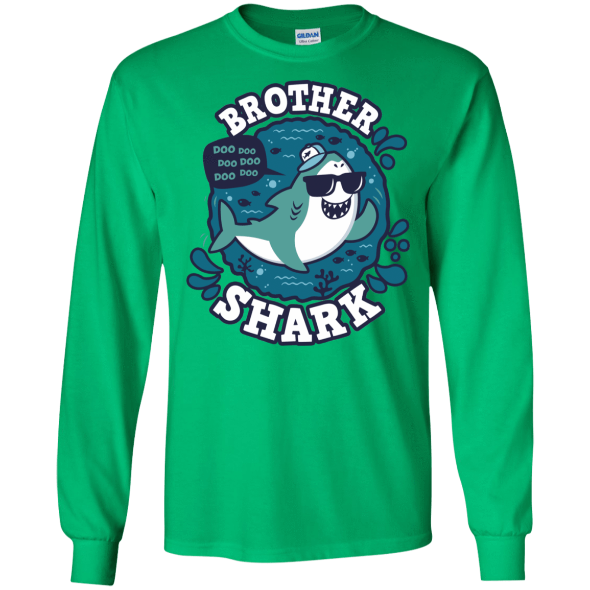 T-Shirts Irish Green / S Shark Family trazo - Brother Men's Long Sleeve T-Shirt