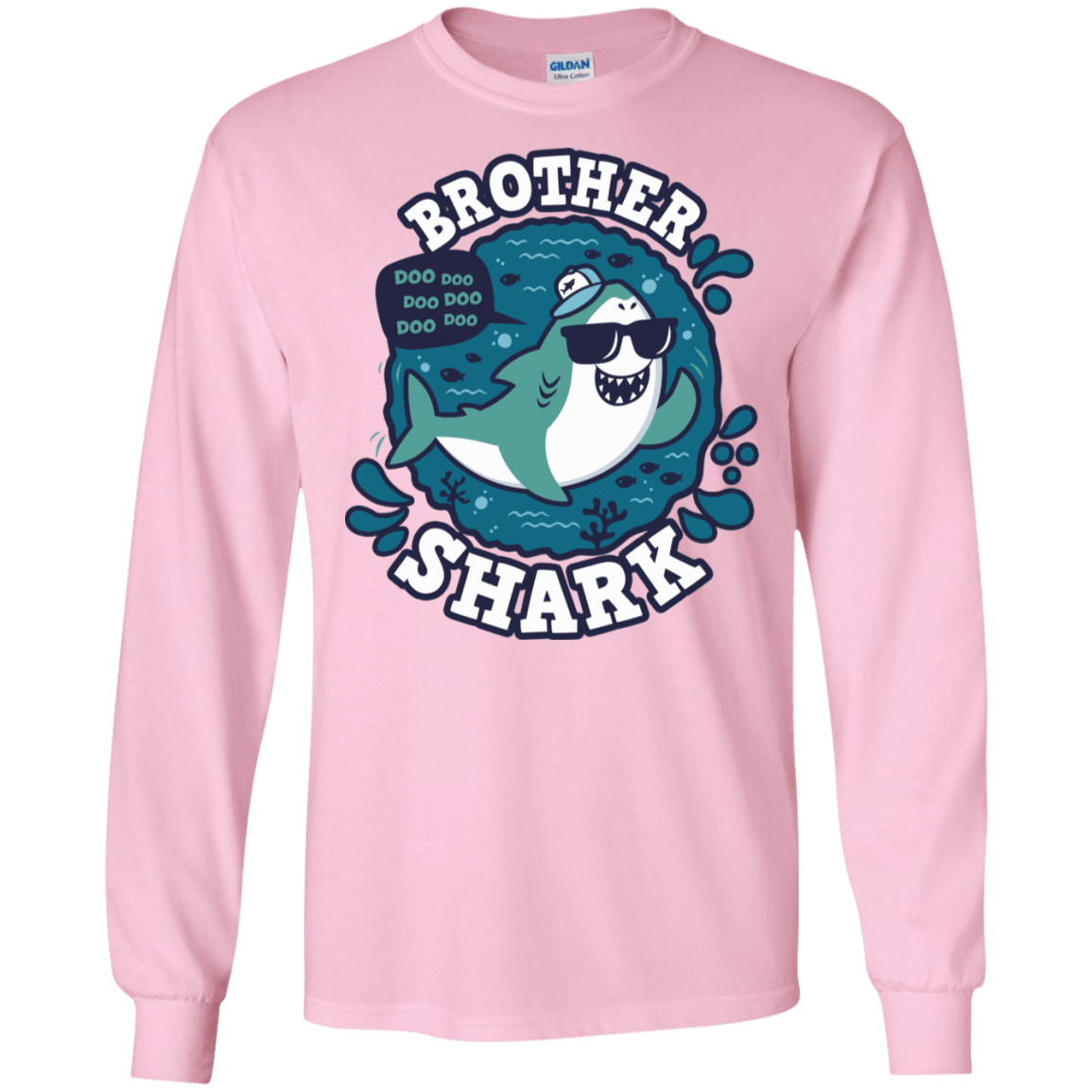 T-Shirts Light Pink / S Shark Family trazo - Brother Men's Long Sleeve T-Shirt