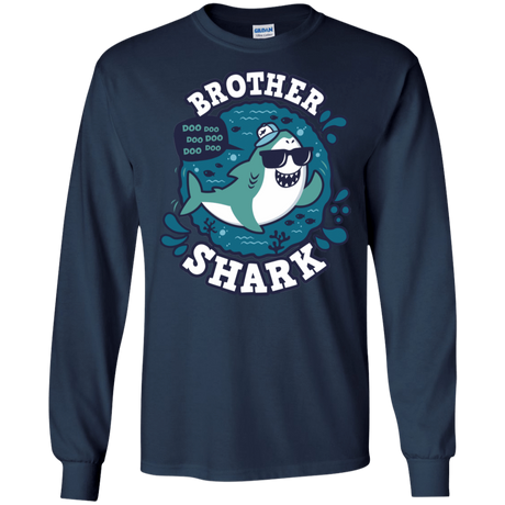 T-Shirts Navy / S Shark Family trazo - Brother Men's Long Sleeve T-Shirt