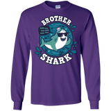 T-Shirts Purple / S Shark Family trazo - Brother Men's Long Sleeve T-Shirt