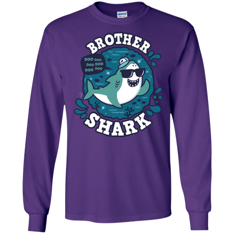 T-Shirts Purple / S Shark Family trazo - Brother Men's Long Sleeve T-Shirt