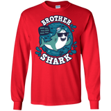 T-Shirts Red / S Shark Family trazo - Brother Men's Long Sleeve T-Shirt