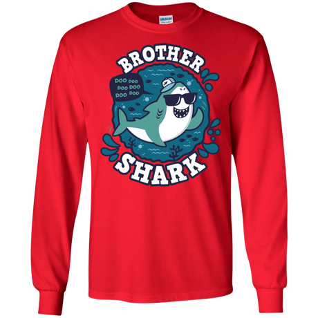 T-Shirts Red / S Shark Family trazo - Brother Men's Long Sleeve T-Shirt