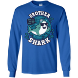 T-Shirts Royal / S Shark Family trazo - Brother Men's Long Sleeve T-Shirt