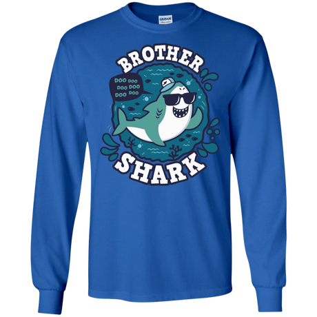 T-Shirts Royal / S Shark Family trazo - Brother Men's Long Sleeve T-Shirt