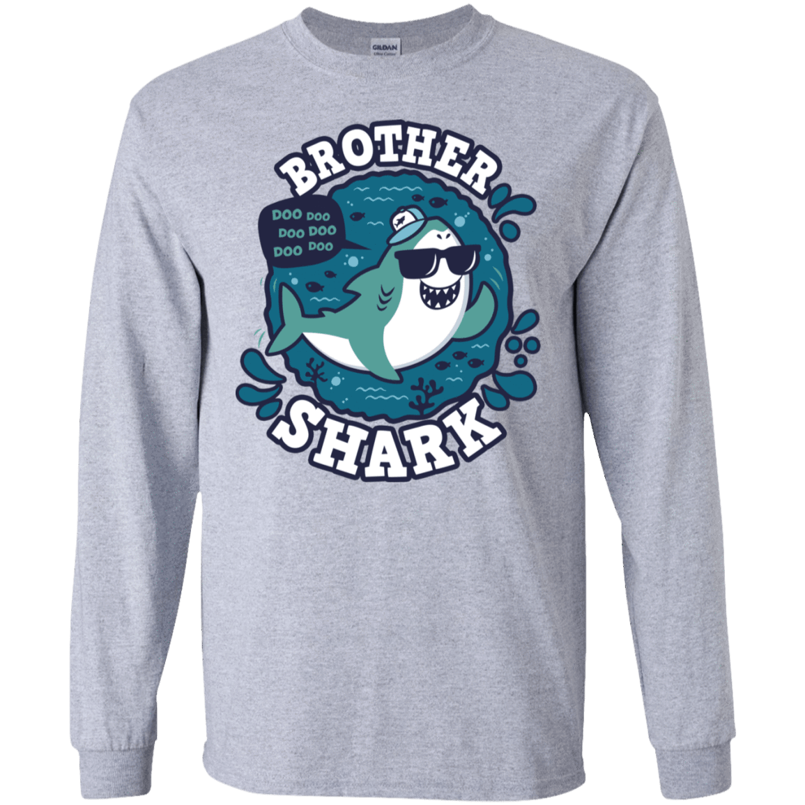 T-Shirts Sport Grey / S Shark Family trazo - Brother Men's Long Sleeve T-Shirt