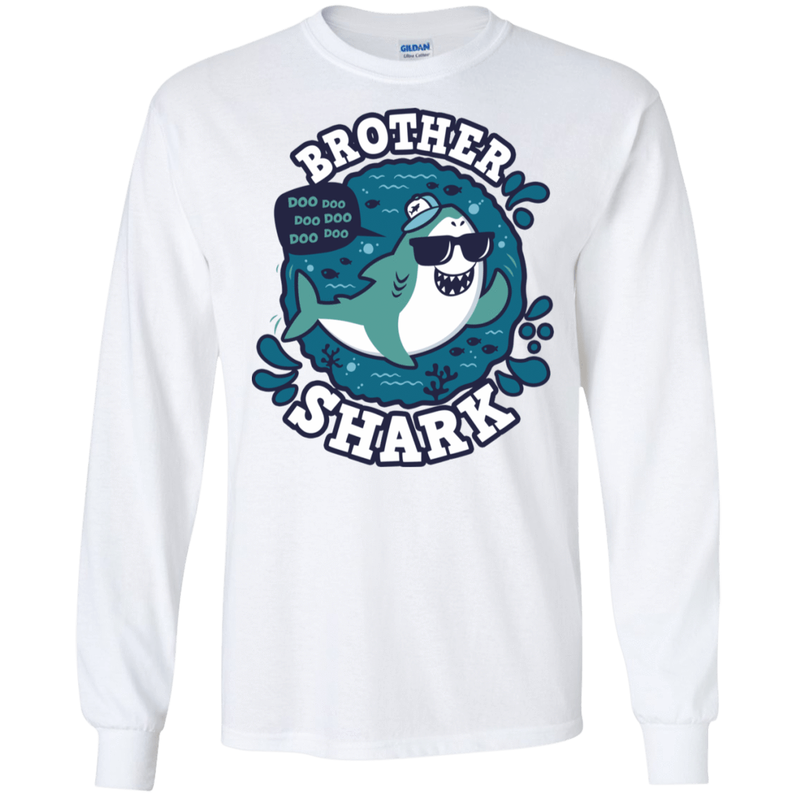 T-Shirts White / S Shark Family trazo - Brother Men's Long Sleeve T-Shirt