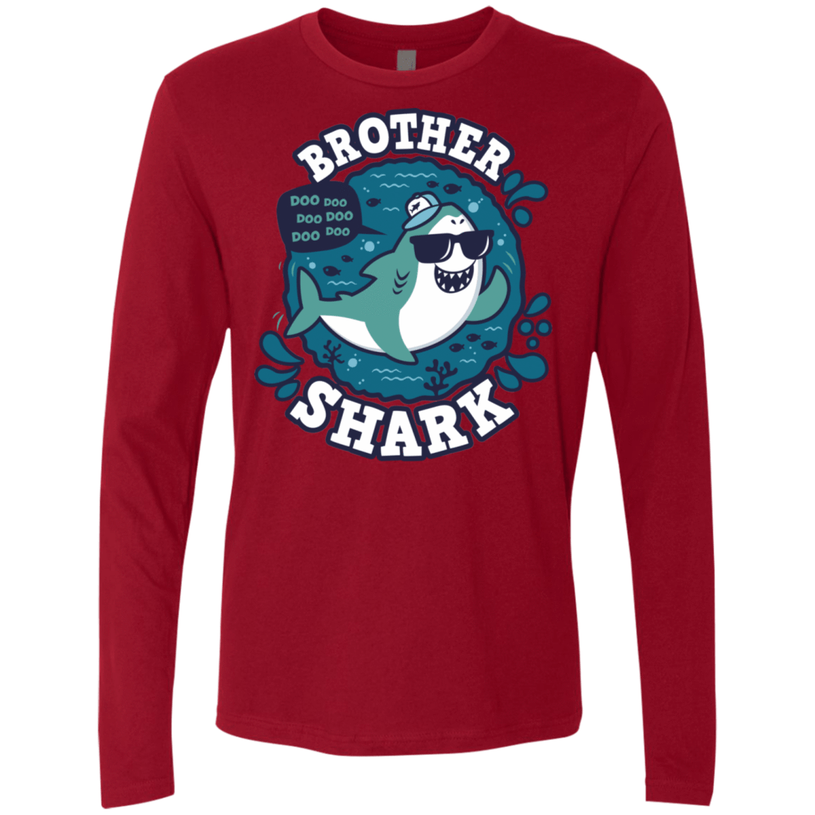 T-Shirts Cardinal / S Shark Family trazo - Brother Men's Premium Long Sleeve