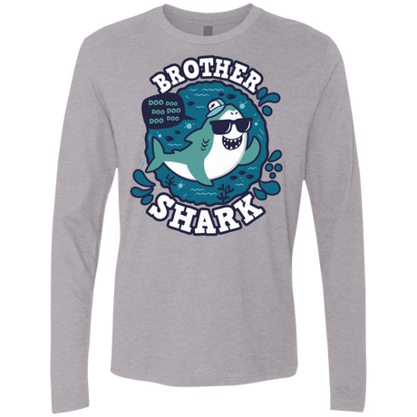 T-Shirts Heather Grey / S Shark Family trazo - Brother Men's Premium Long Sleeve