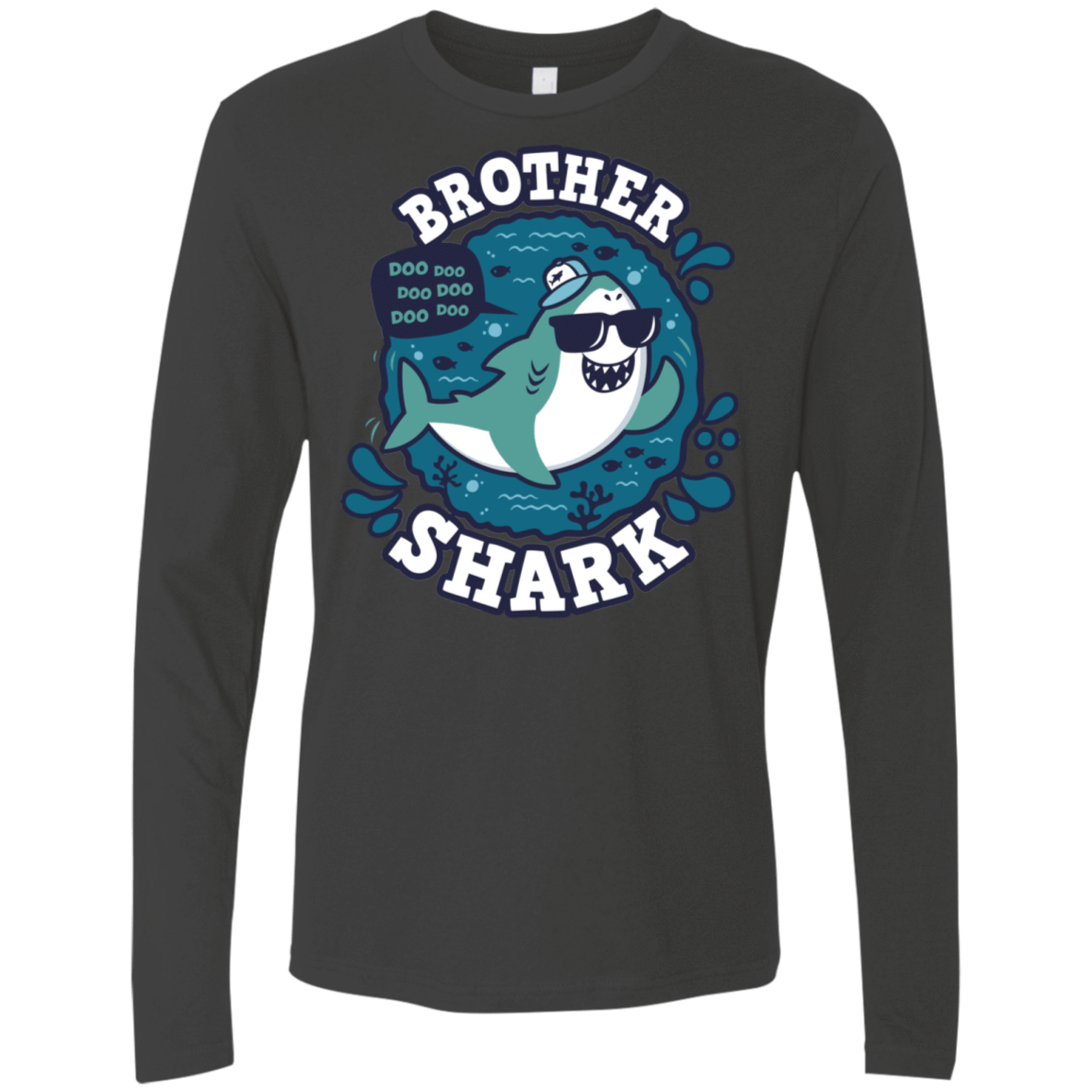 T-Shirts Heavy Metal / S Shark Family trazo - Brother Men's Premium Long Sleeve