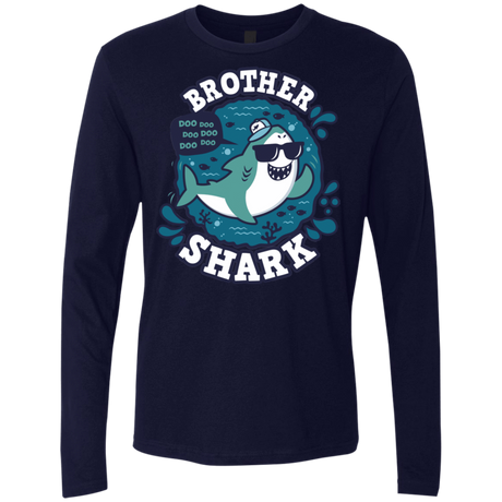 T-Shirts Midnight Navy / S Shark Family trazo - Brother Men's Premium Long Sleeve