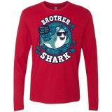 T-Shirts Red / S Shark Family trazo - Brother Men's Premium Long Sleeve