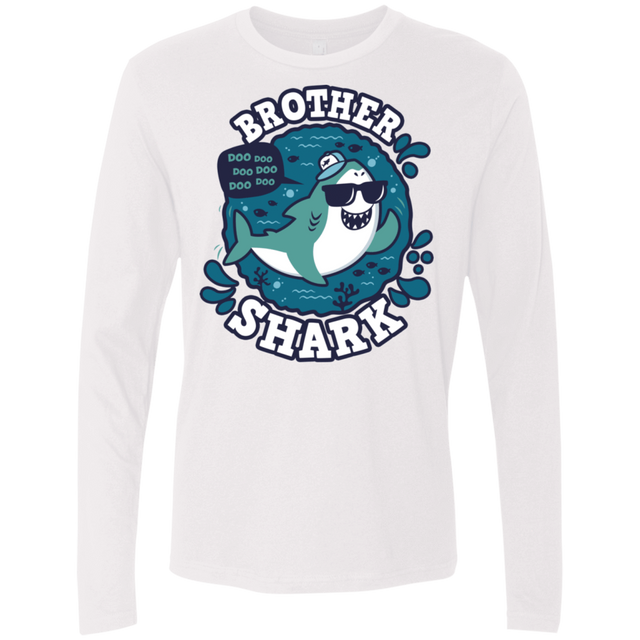 T-Shirts White / S Shark Family trazo - Brother Men's Premium Long Sleeve