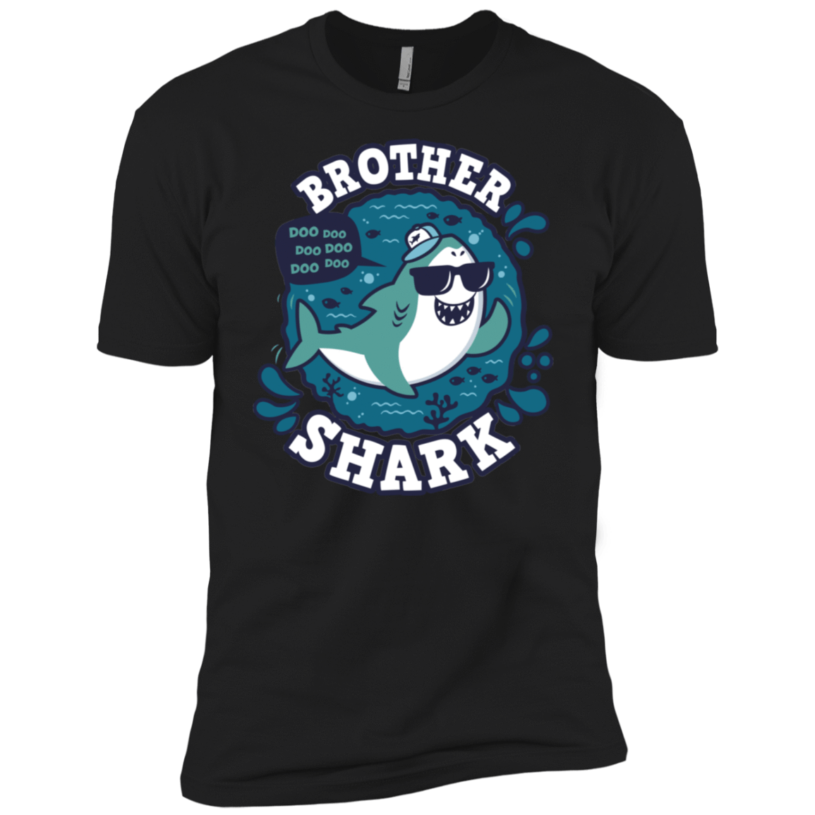 T-Shirts Black / X-Small Shark Family trazo - Brother Men's Premium T-Shirt