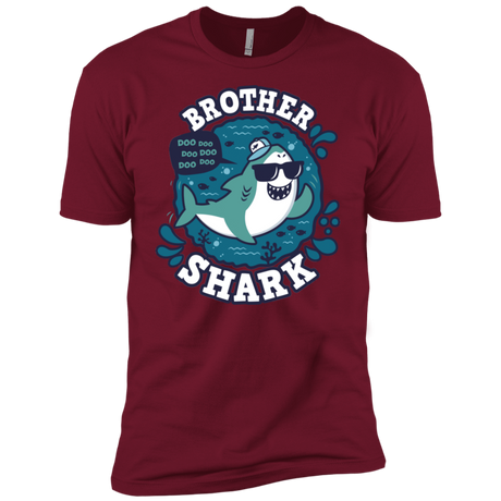 T-Shirts Cardinal / X-Small Shark Family trazo - Brother Men's Premium T-Shirt