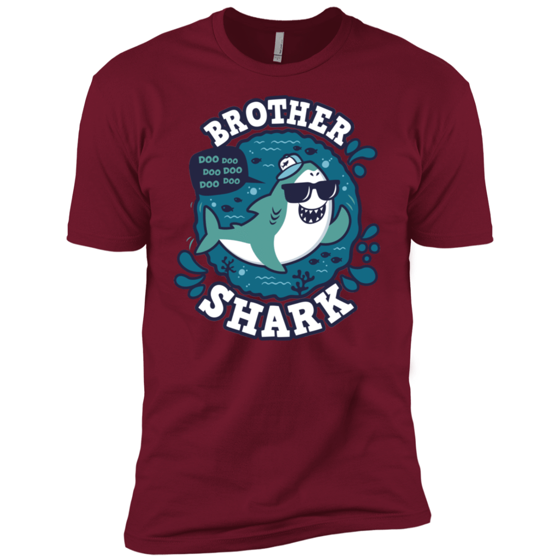 T-Shirts Cardinal / X-Small Shark Family trazo - Brother Men's Premium T-Shirt