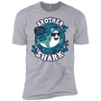 T-Shirts Heather Grey / X-Small Shark Family trazo - Brother Men's Premium T-Shirt