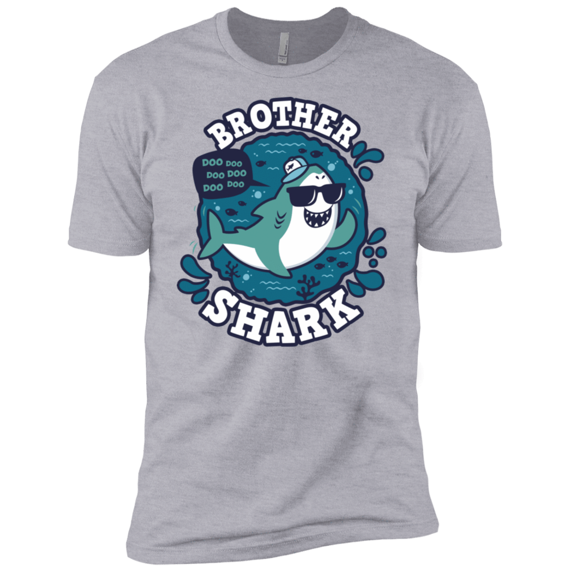 T-Shirts Heather Grey / X-Small Shark Family trazo - Brother Men's Premium T-Shirt